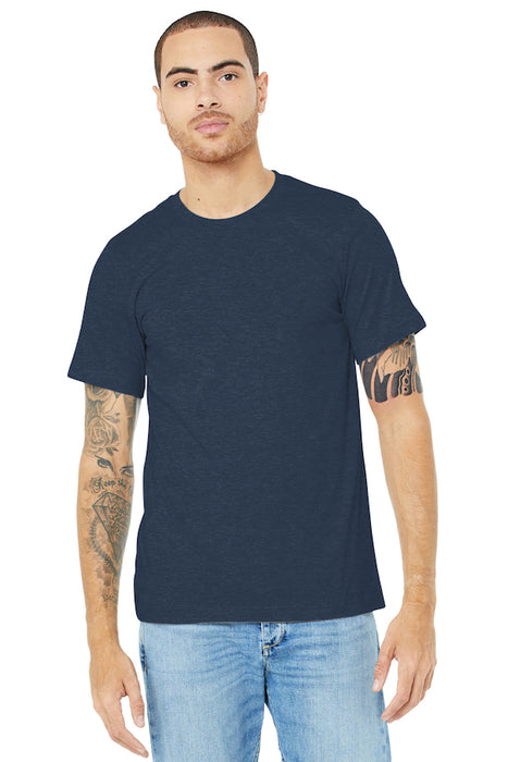 Men's Heather Navy Blue Crew Neck T-Shirt - True Classic